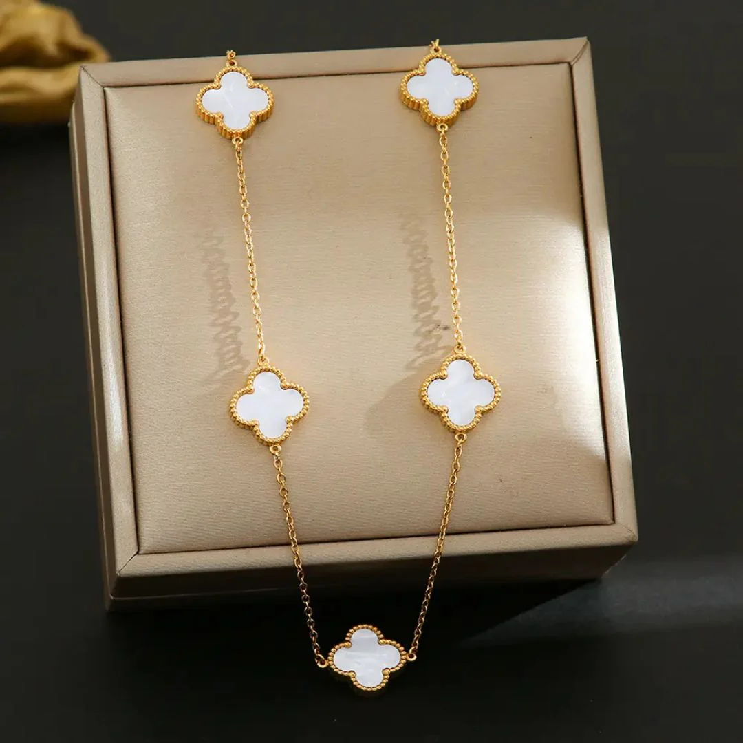 Golden Luck Clover Necklace