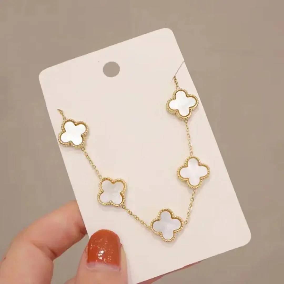 Golden Luck Clover Necklace - Image 2