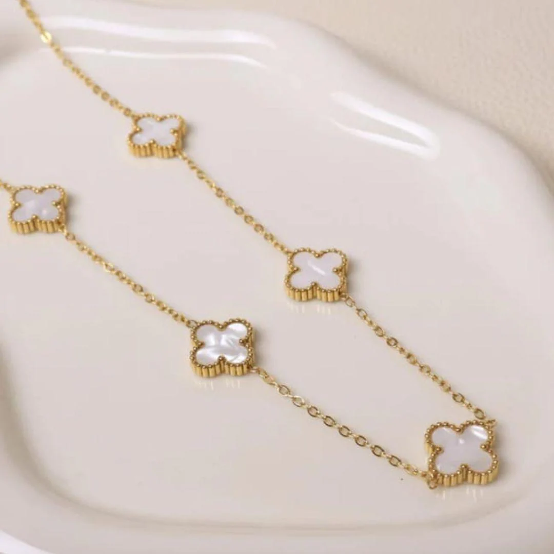 Golden Luck Clover Necklace - Image 5