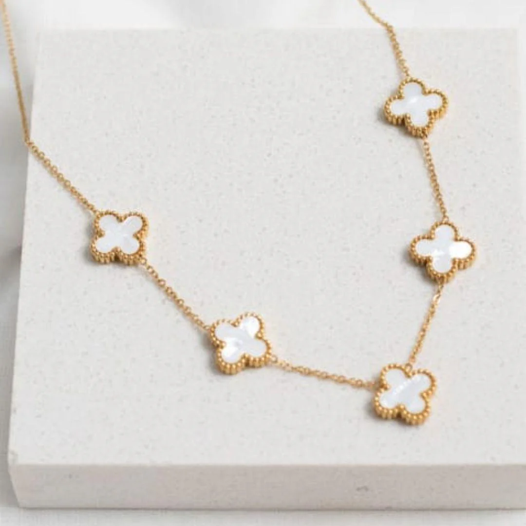 Golden Luck Clover Necklace - Image 6