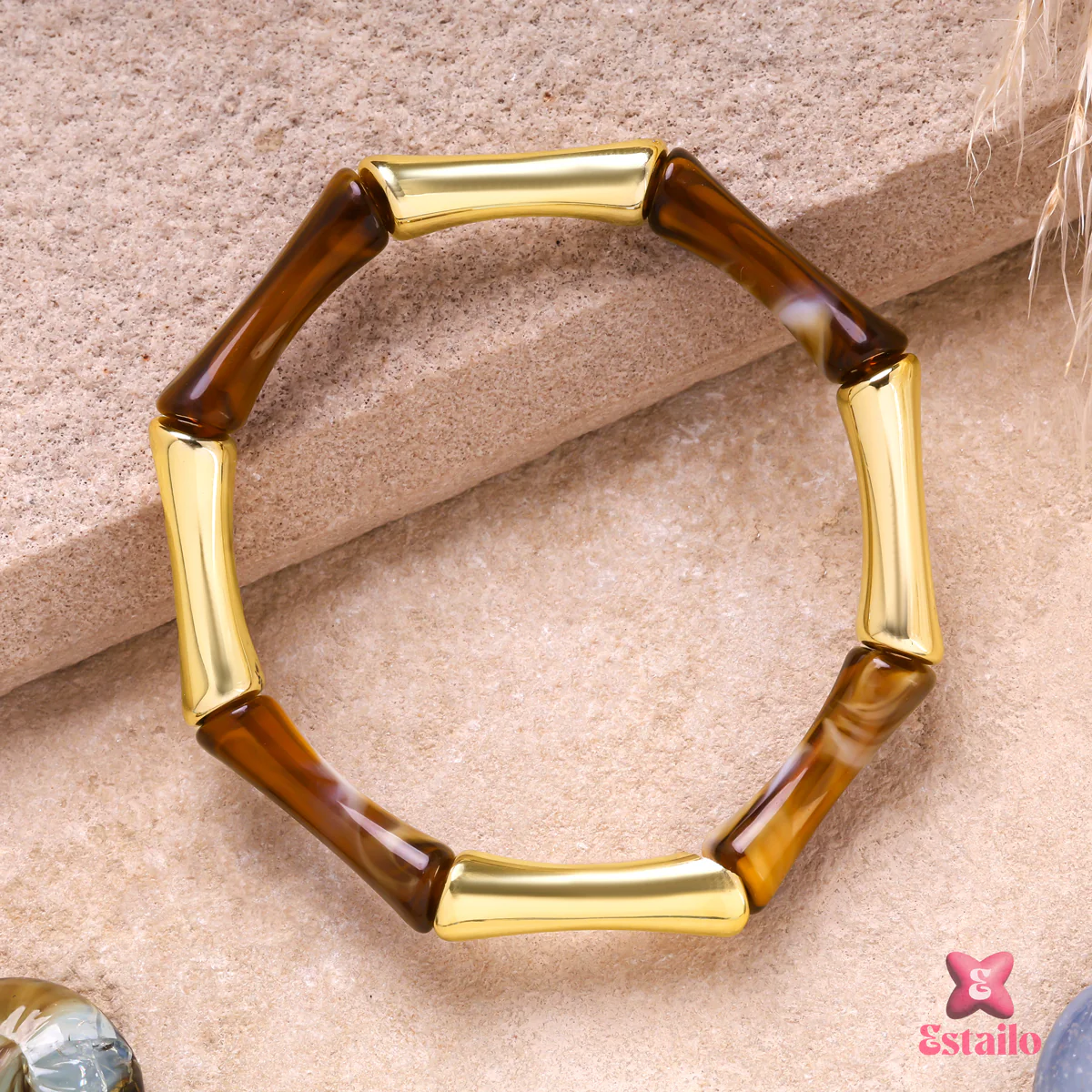 Amber Bamboo Bracelet - Image 3
