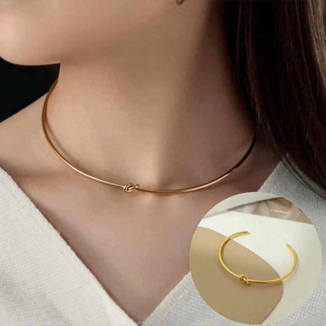Knot Statement Neckpiece And Bracelet - Image 2