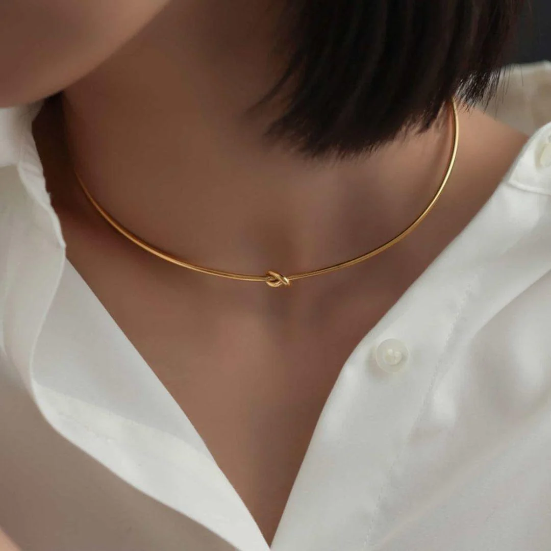 Knot Statement Neckpiece And Bracelet - Image 3