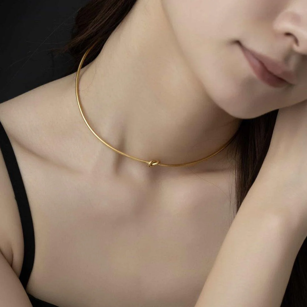 Knot Statement Neckpiece And Bracelet - Image 5