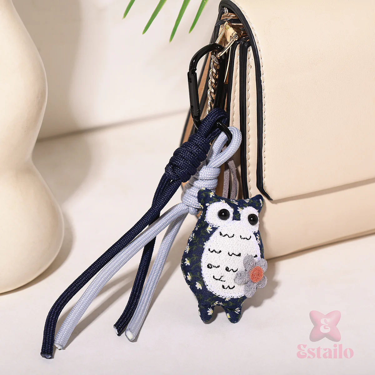 Blossom Belly Owl Bag Charm - Image 3