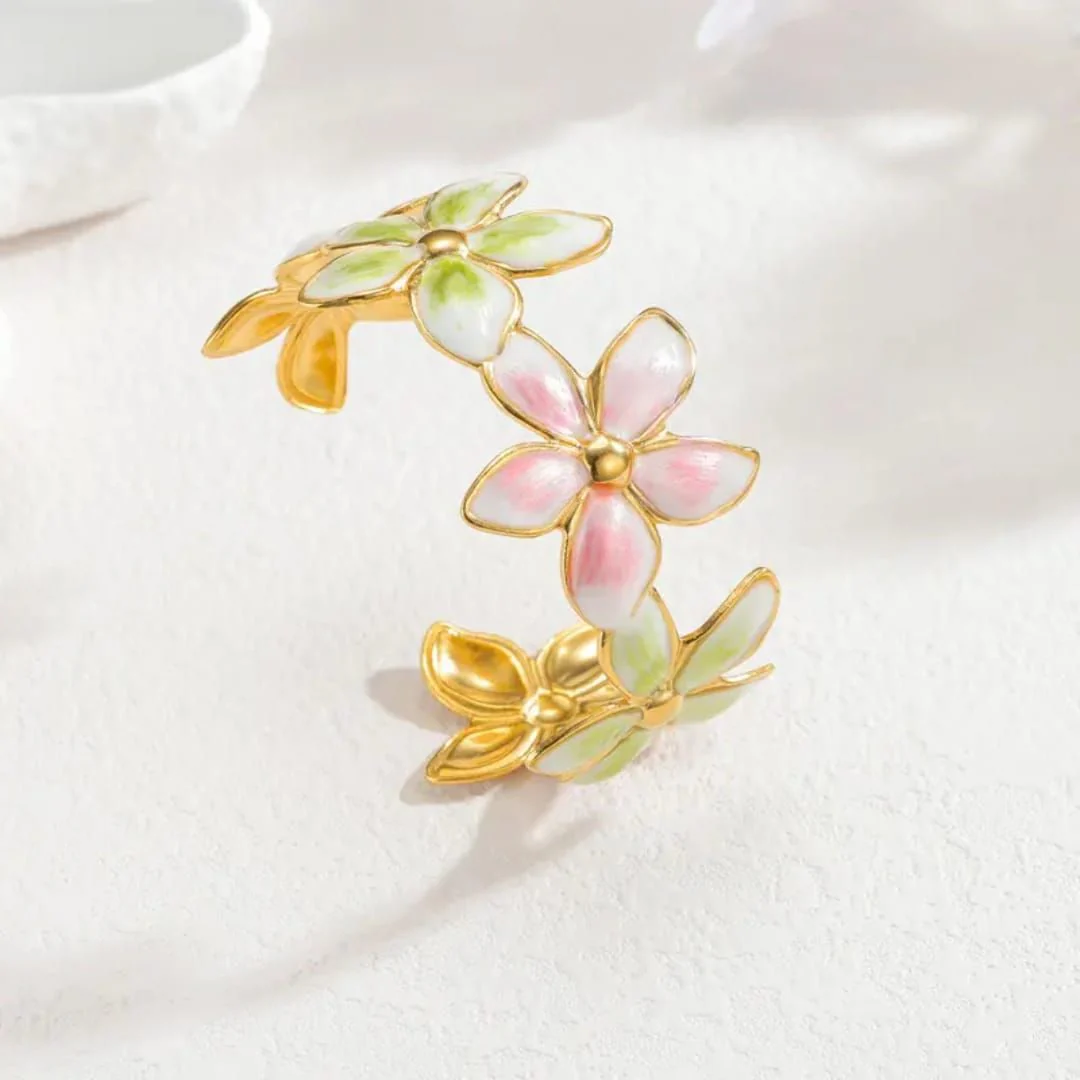 Blossom Glow Cuff Bracelet - Image 2