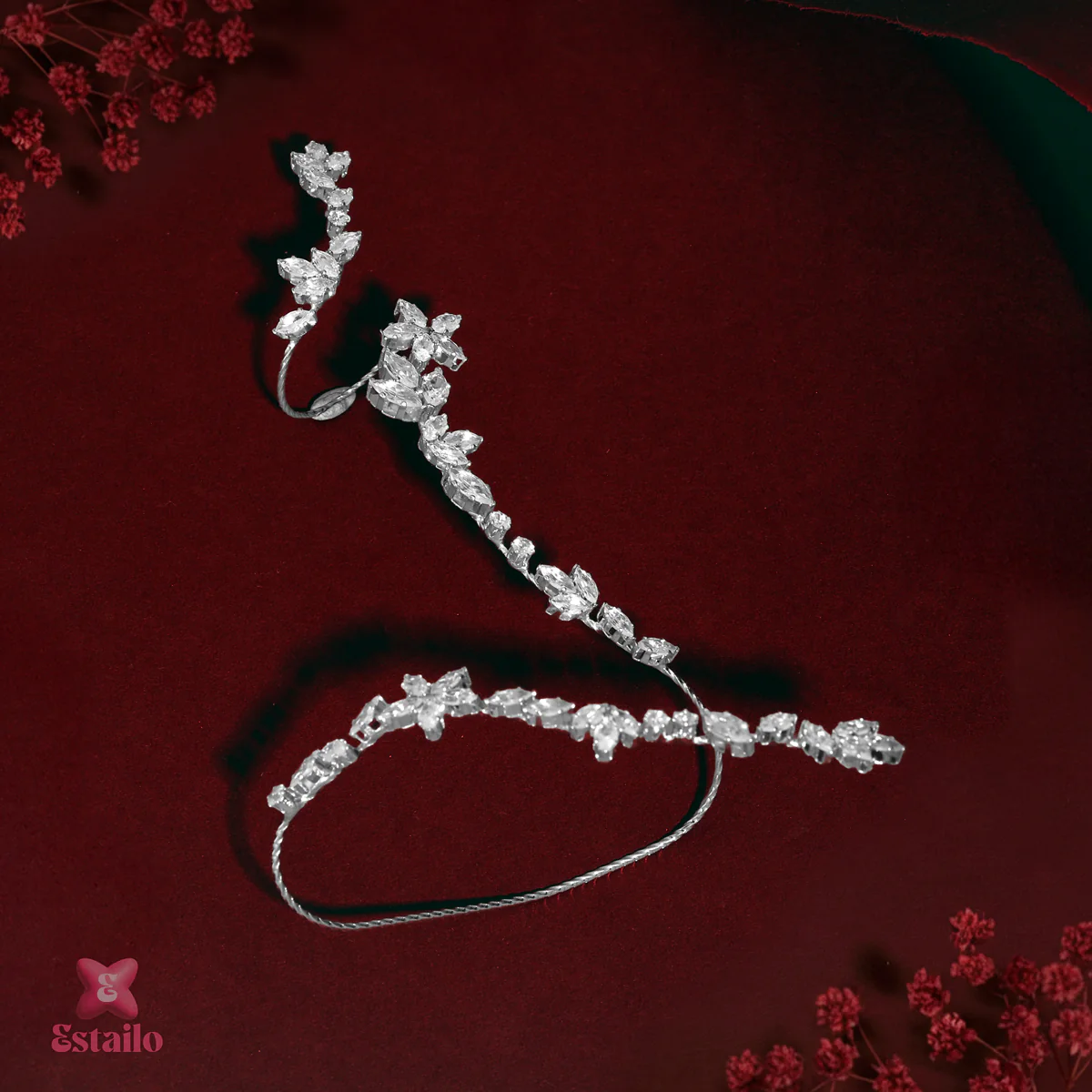 Blossom Solitaire Hand Jewellery - Image 4