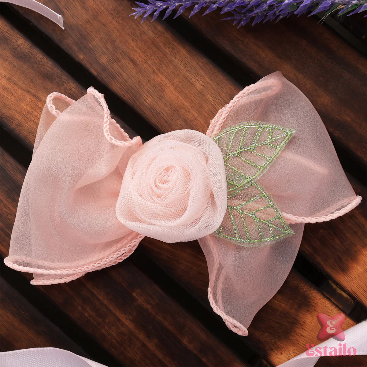 Blush Eden Bloom Bow Clip
