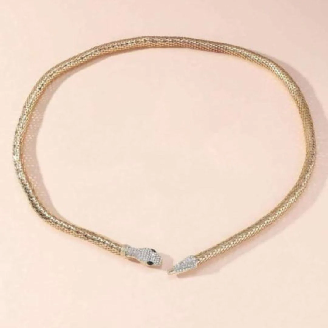 Bohemian Golden Snake Necklace - Image 2