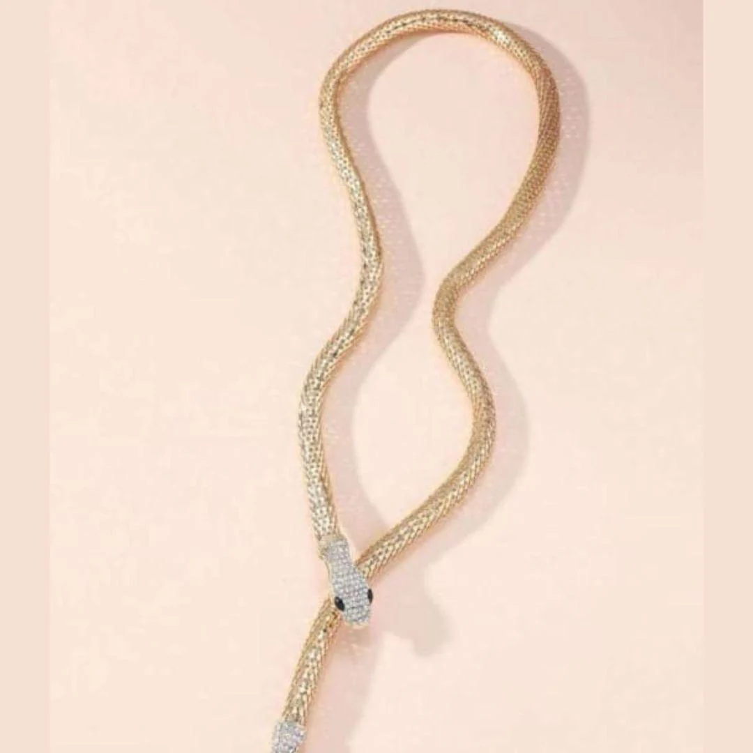 Bohemian Golden Snake Necklace - Image 3