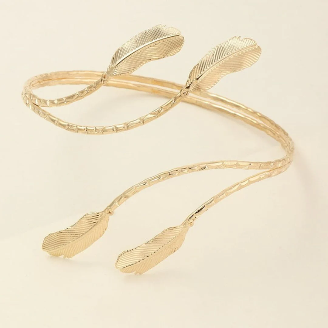 Boho Leaf Arm Cuff - Image 3