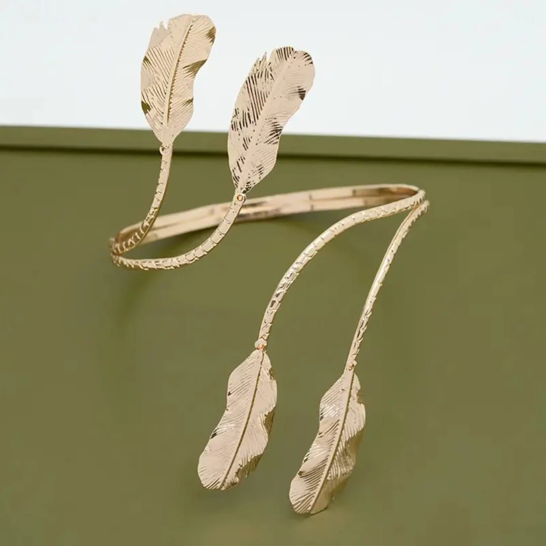 Boho Leaf Arm Cuff - Image 4
