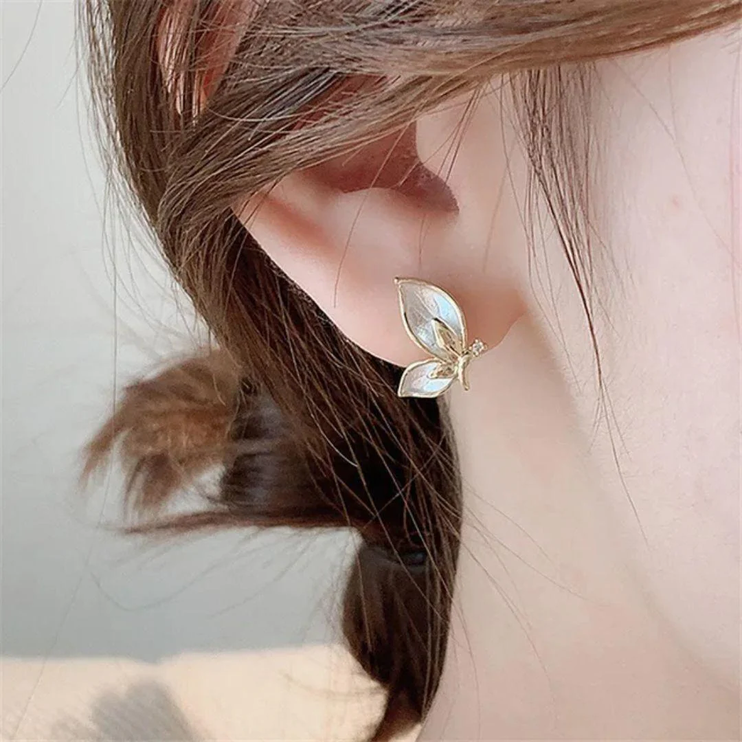 Rose Gold Butterfly Earring - Image 3