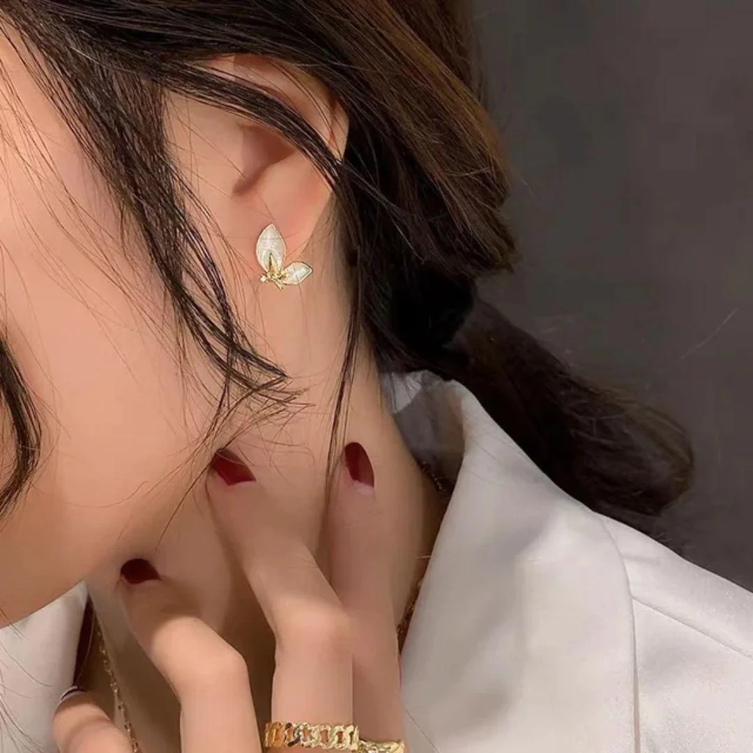 Rose Gold Butterfly Earring - Image 4
