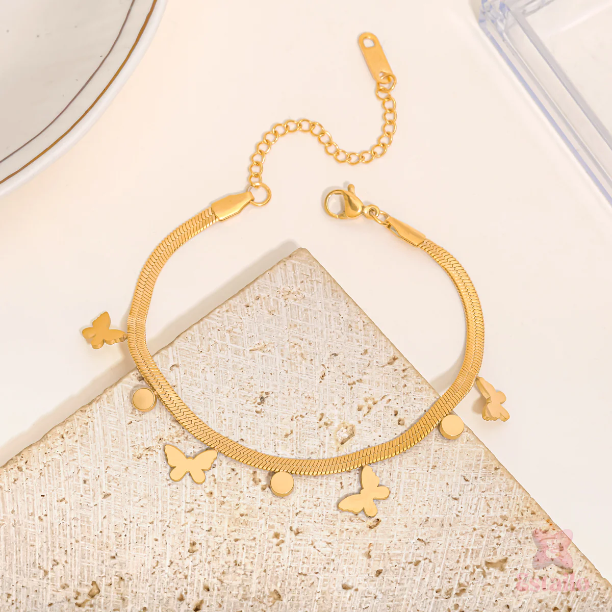 Butterfly Glint Snake Bracelet - Image 2
