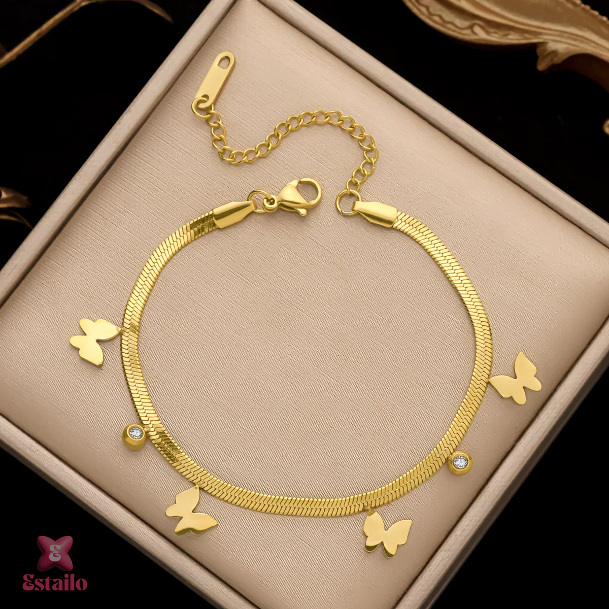 Butterfly Glint Snake Bracelet - Image 4