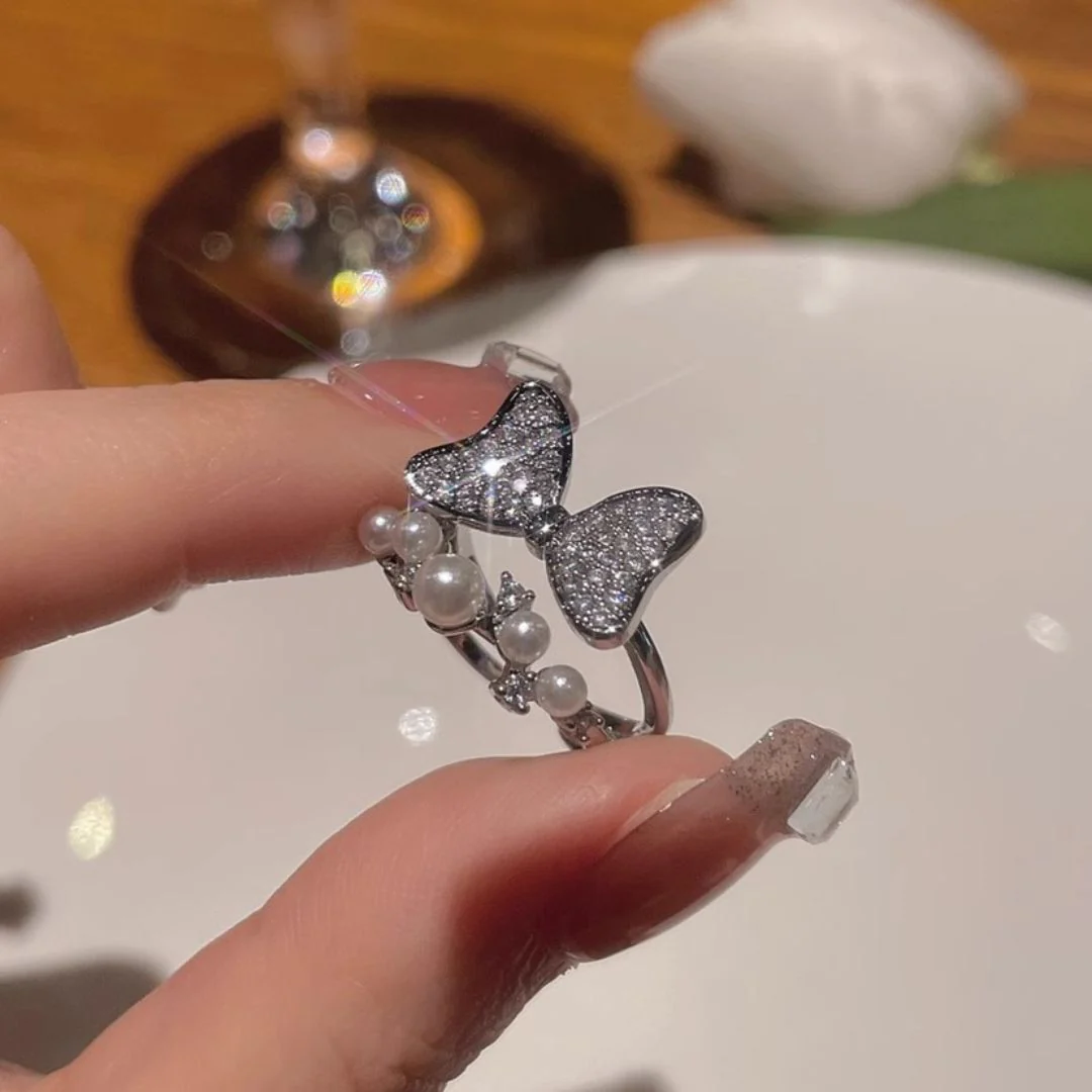 Butterfly Pearl Ring - Image 6