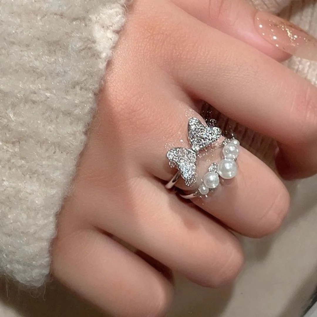Butterfly Pearl Ring - Image 8