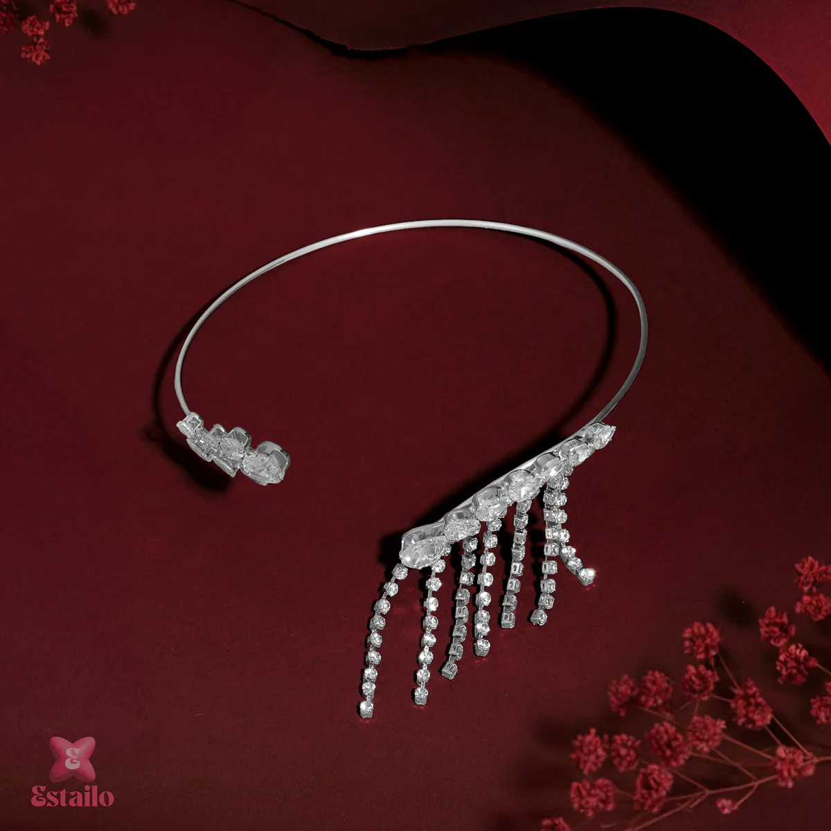 Celestial Tassel Solitaire Arm Cuff - Image 2