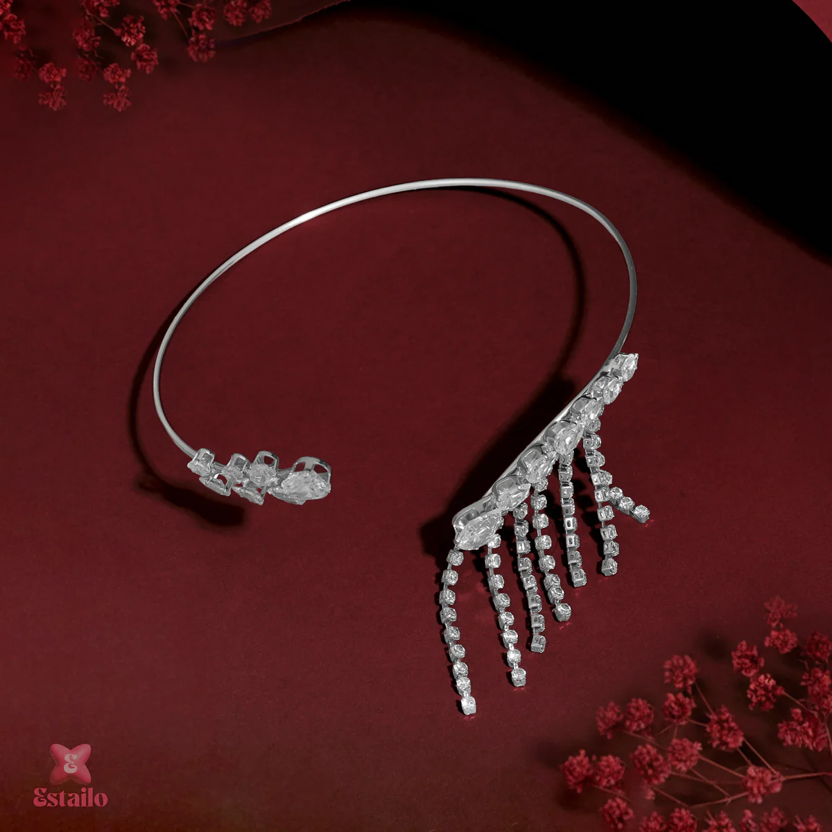 Celestial Tassel Solitaire Arm Cuff - Image 4