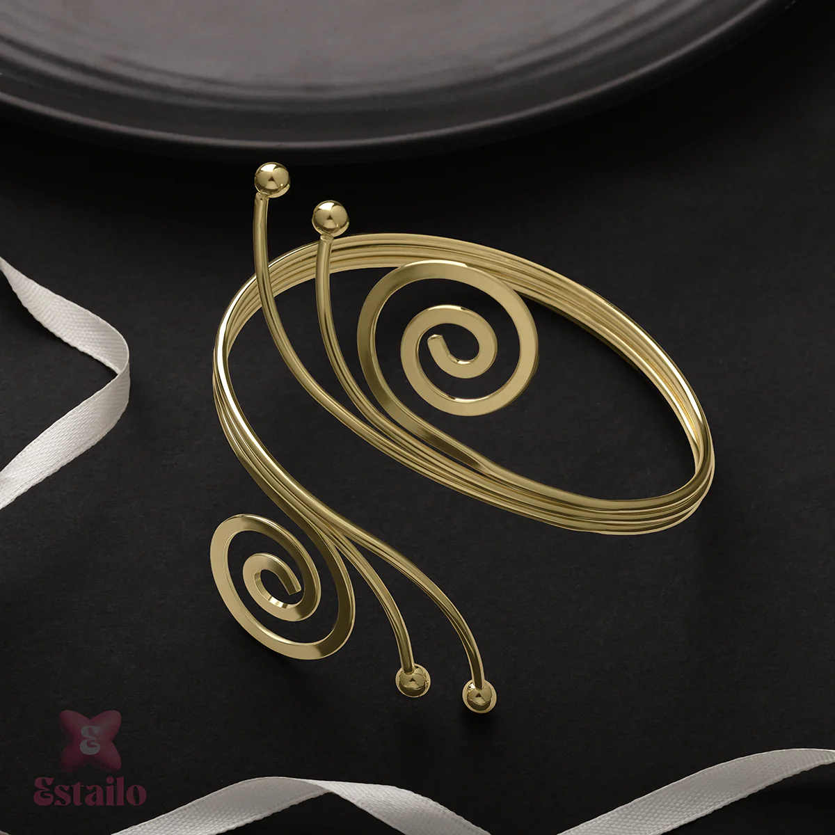 Coiled Spiral Arm Cuff - Image 3