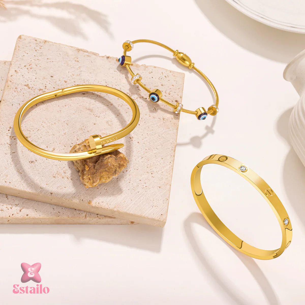 Anti Tarnish Combo of 3 Bracelet (Adjustable) - Image 10