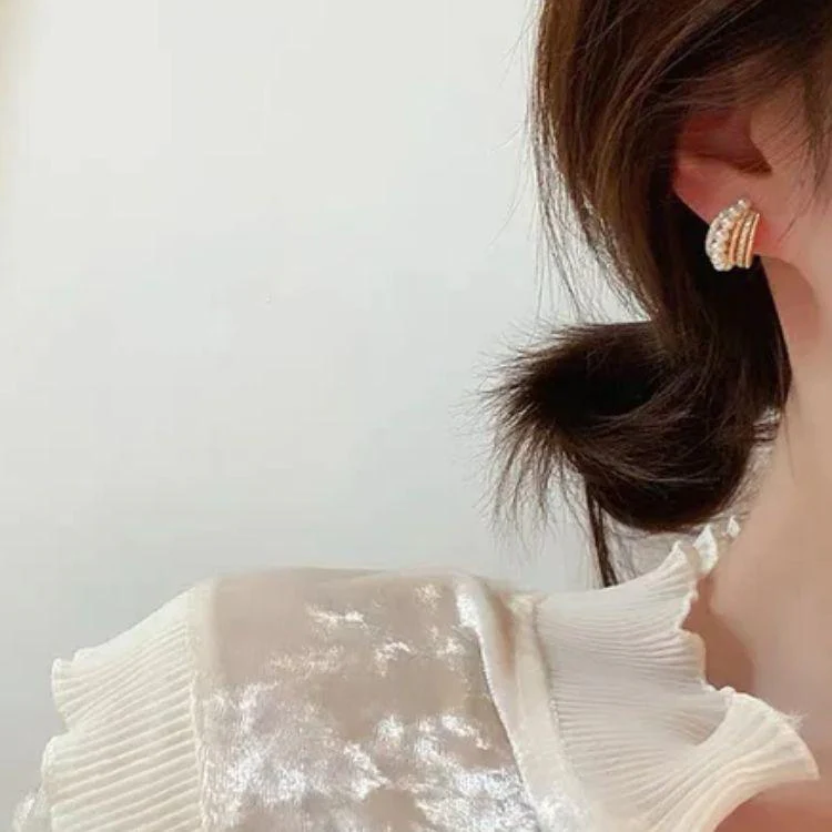 Royal Pearl Hoops Earring - Image 6