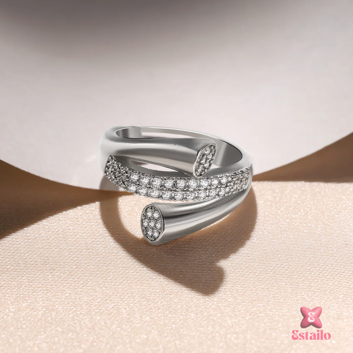 Crescent Sparkle Ring - Image 2