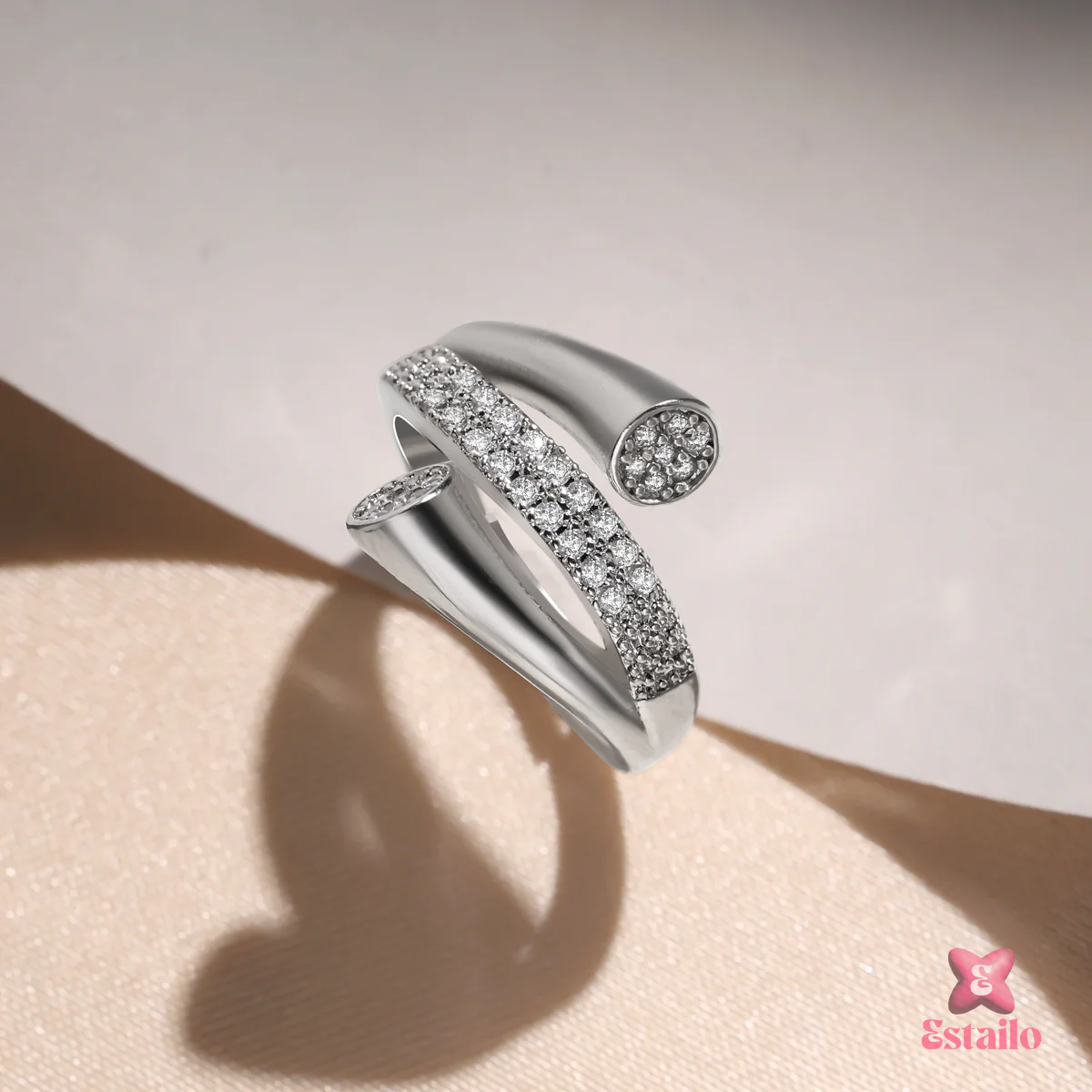 Crescent Sparkle Ring - Image 3