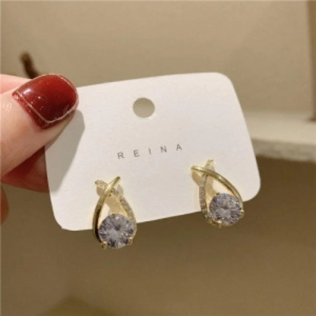 Cross Bling Minimal Earrings - Image 7