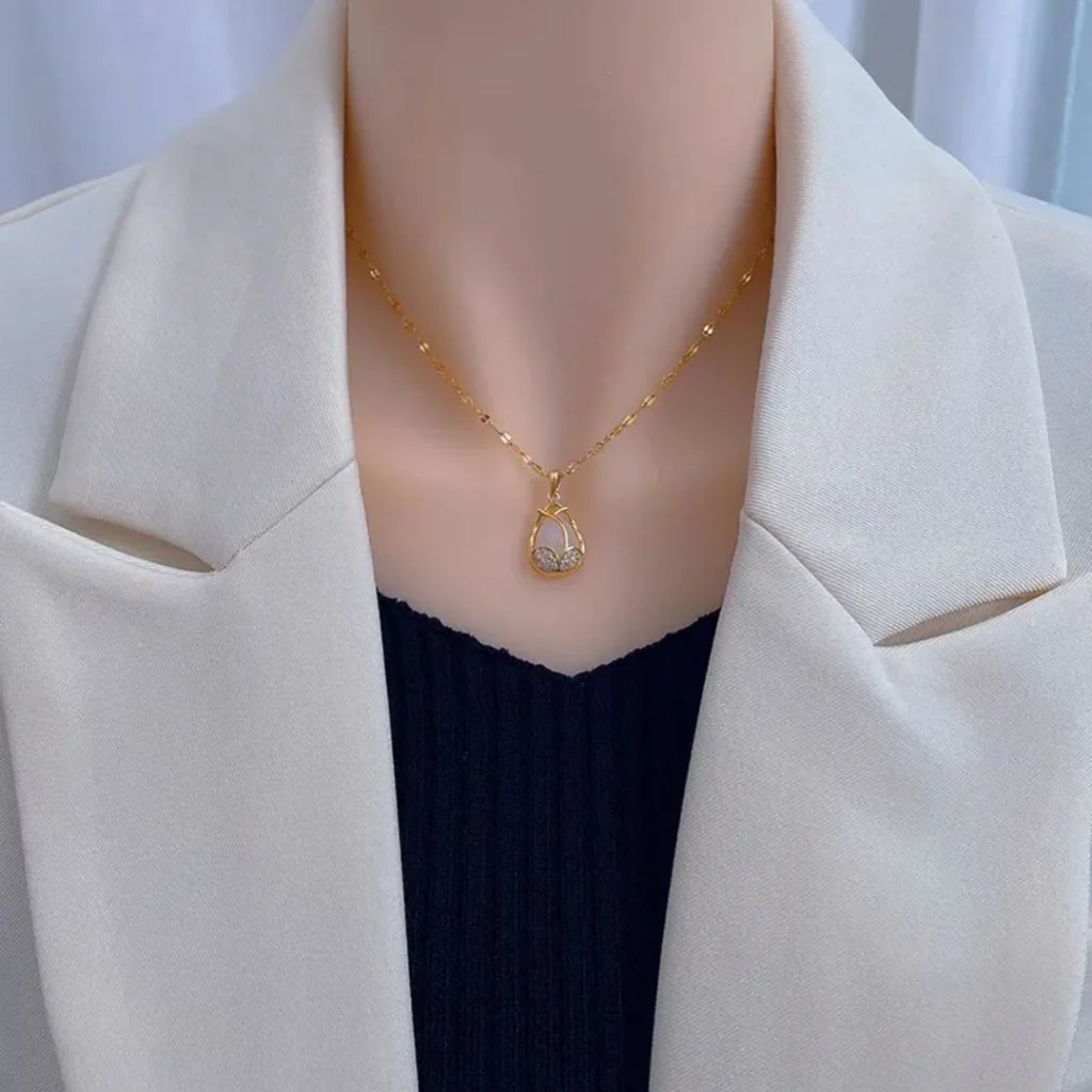 Dainty Tulip Necklace - Image 4