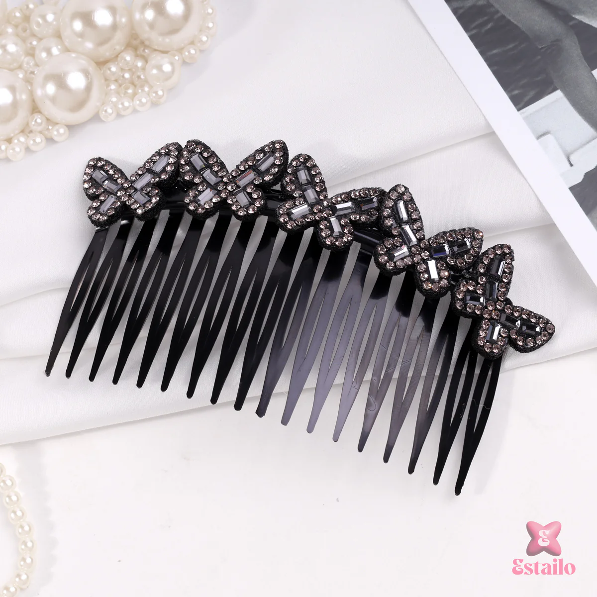 Eclipse Crystal Butterfly Comb - Image 2