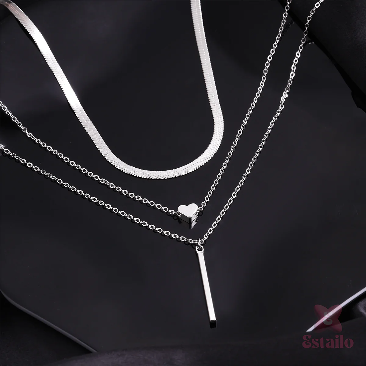 Eclipse Double Chain Necklace