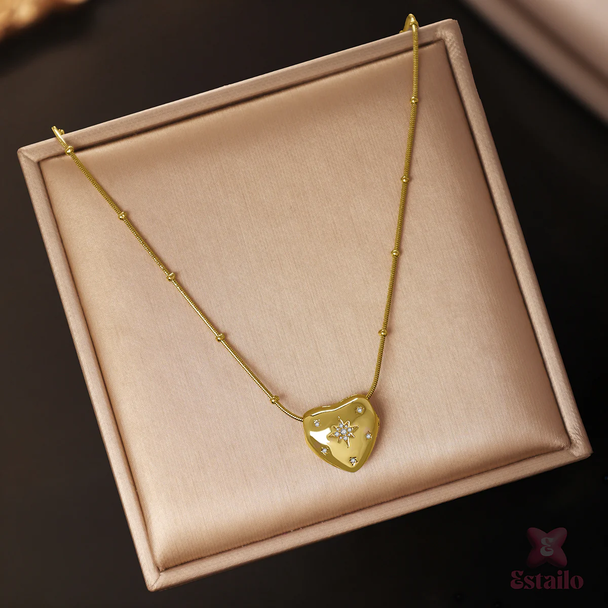 Elegance Heart Charm Necklace