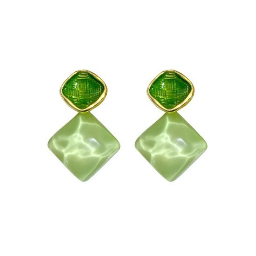 Emerald Envy Drops Earrings - Image 5