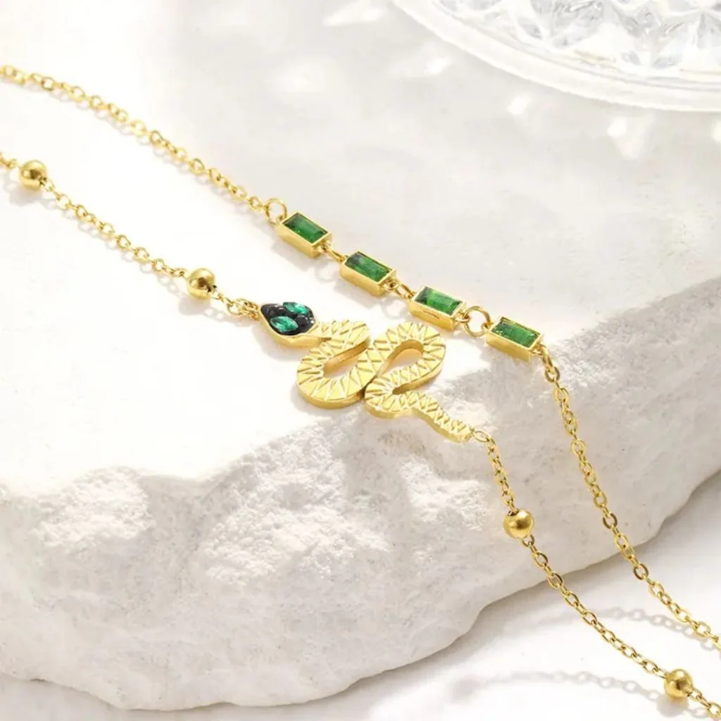 Emerald Serpent Bracelet - Image 4