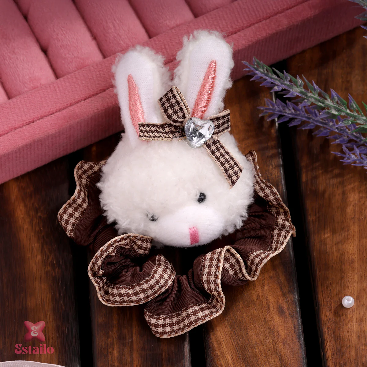 Fluffy Bunny Ponytail Hair Tie - Image 2