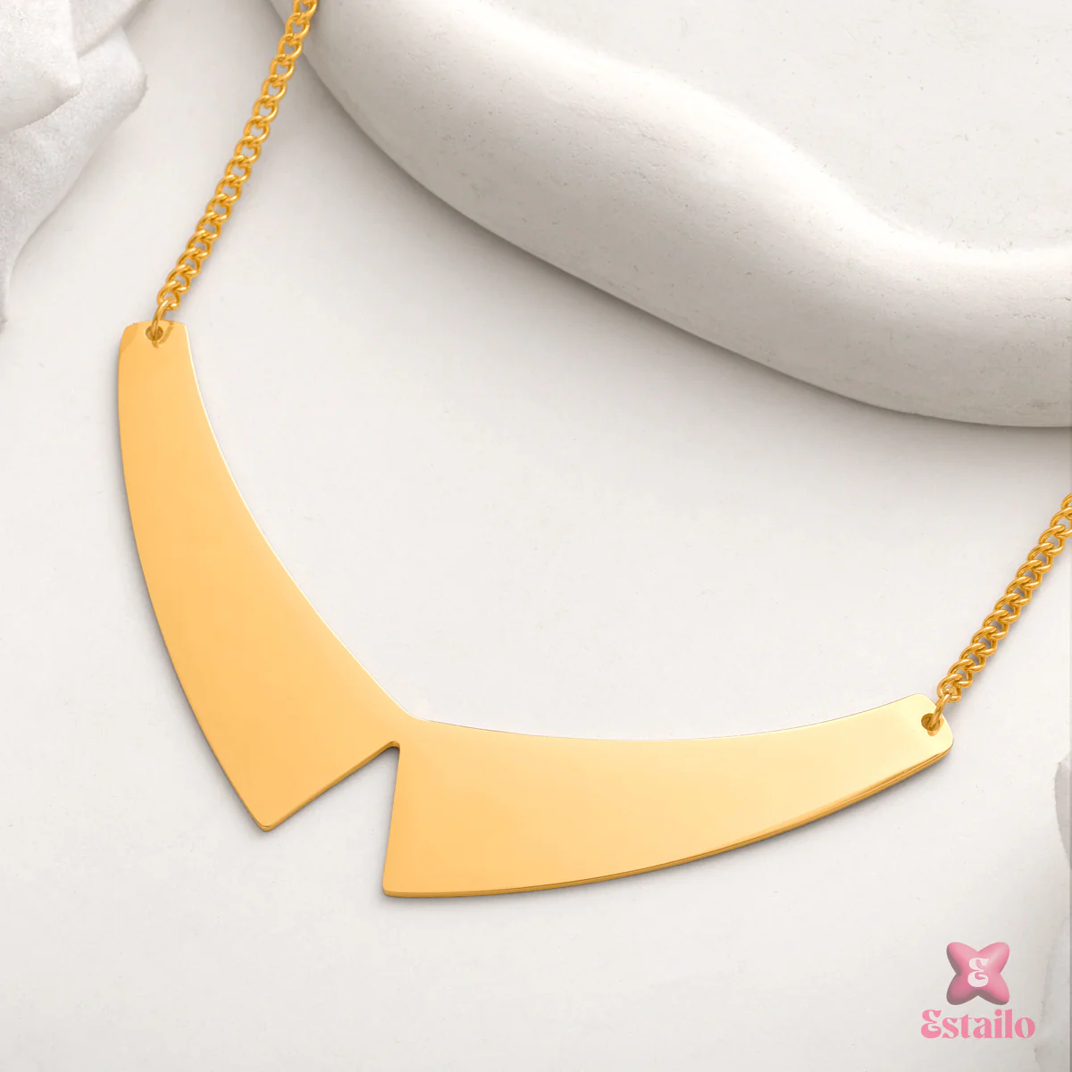 Gilded Lapel Necklace - Image 2