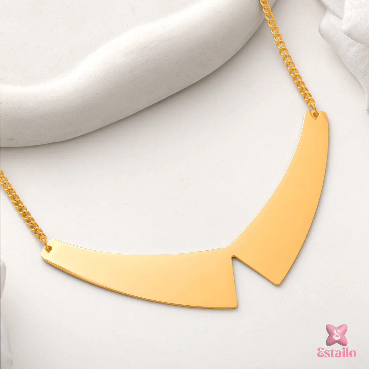 Gilded Lapel Necklace - Image 3