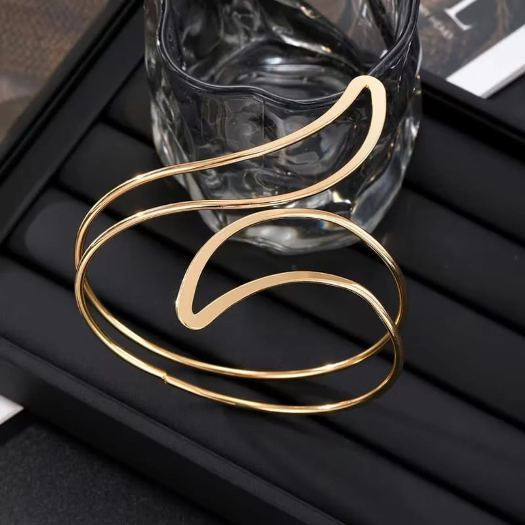 Gilded S-Curve Arm Cuff - Image 5