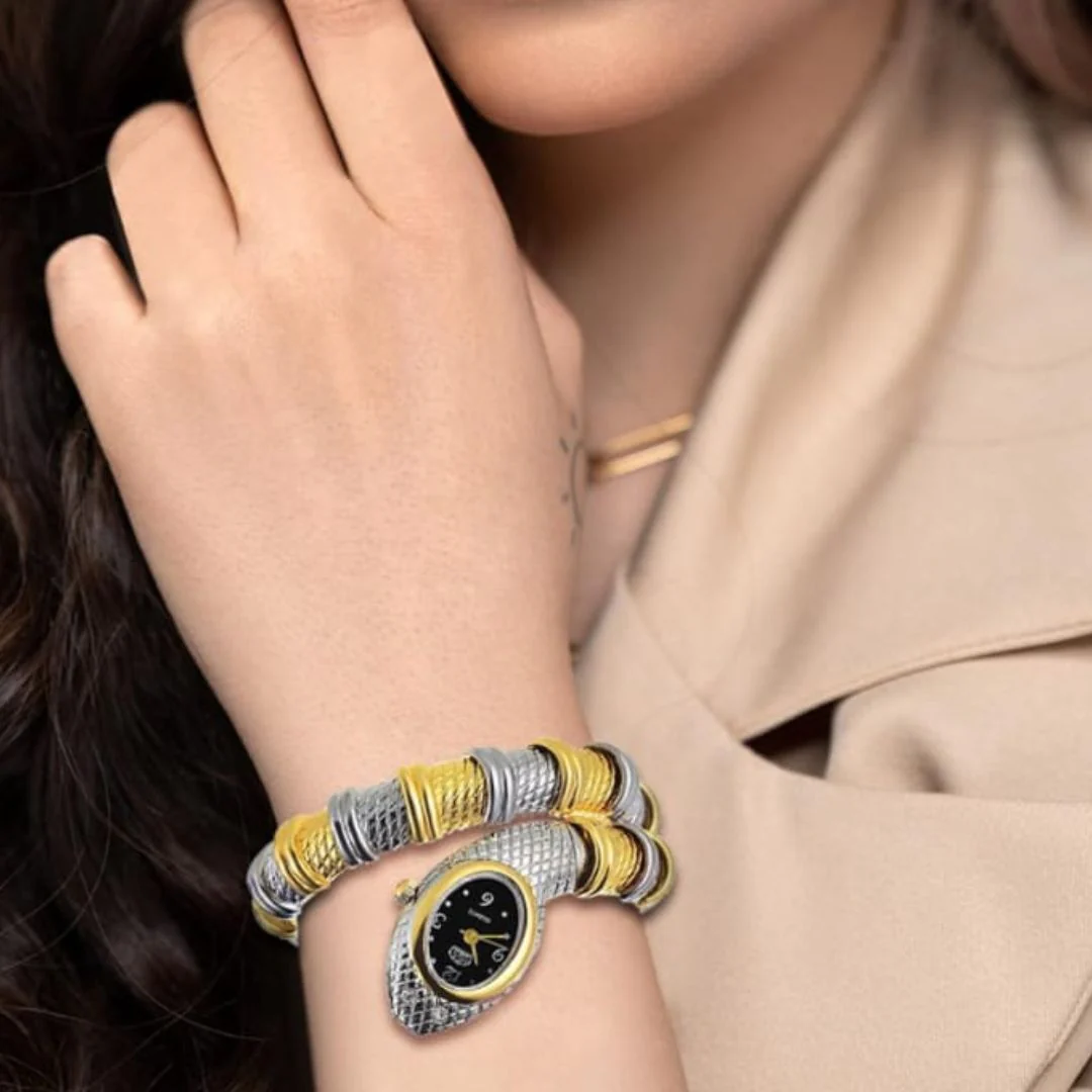 Gilded Serpenti Watch Bracelet