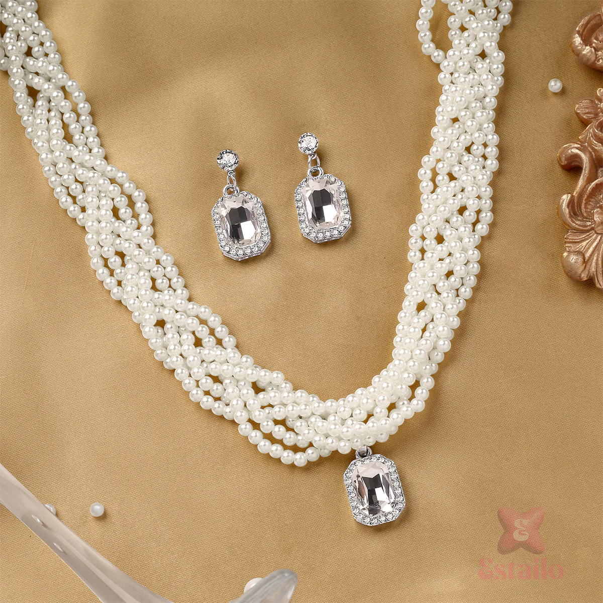 Glow Royal Pearl Necklace Set - Image 4