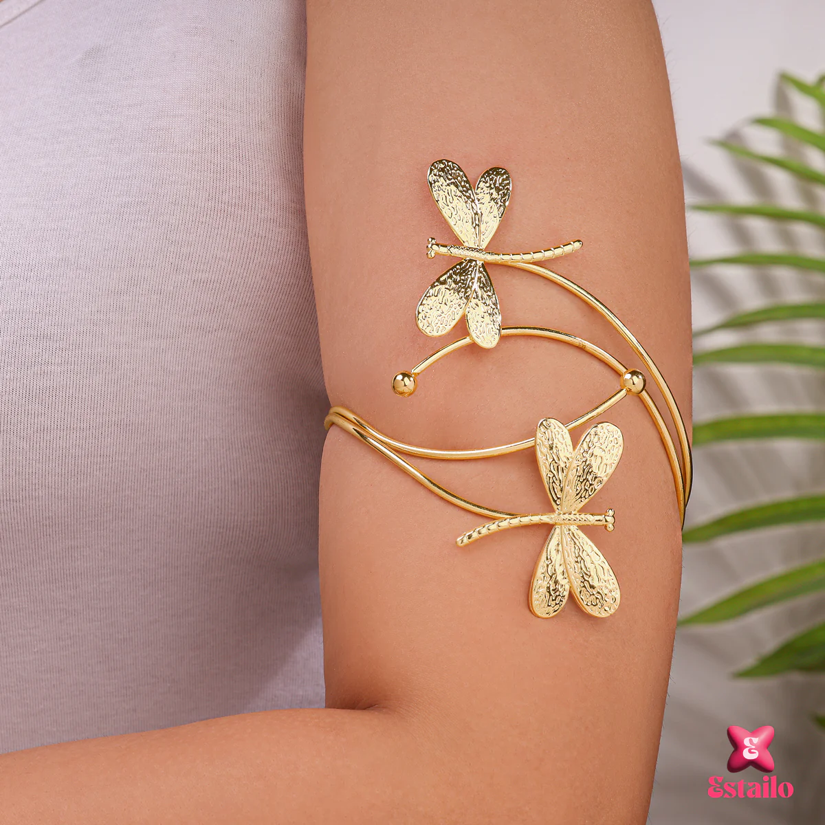 Gold Dragonfly Arm Cuff