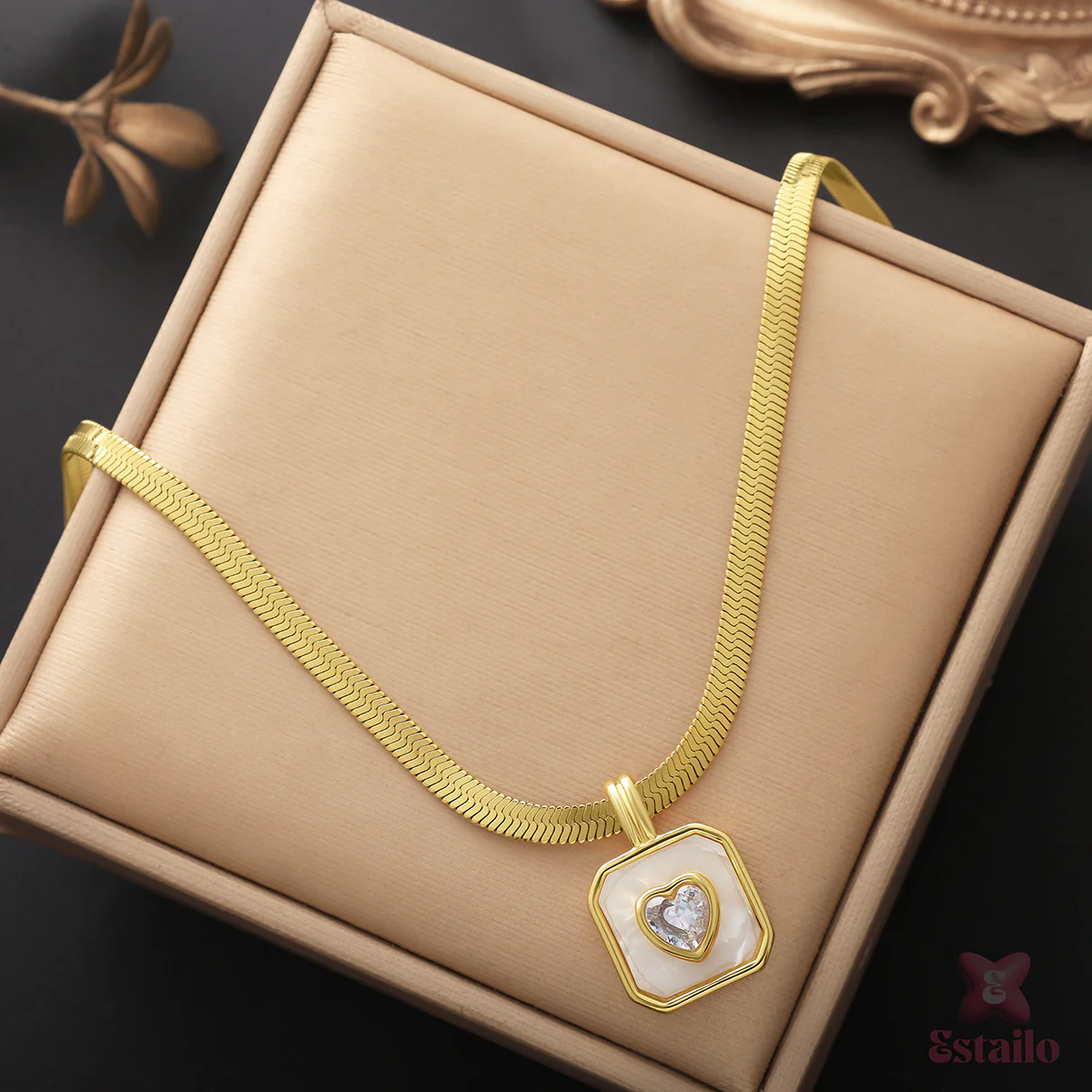Gold Petal Spark Necklace - Image 2