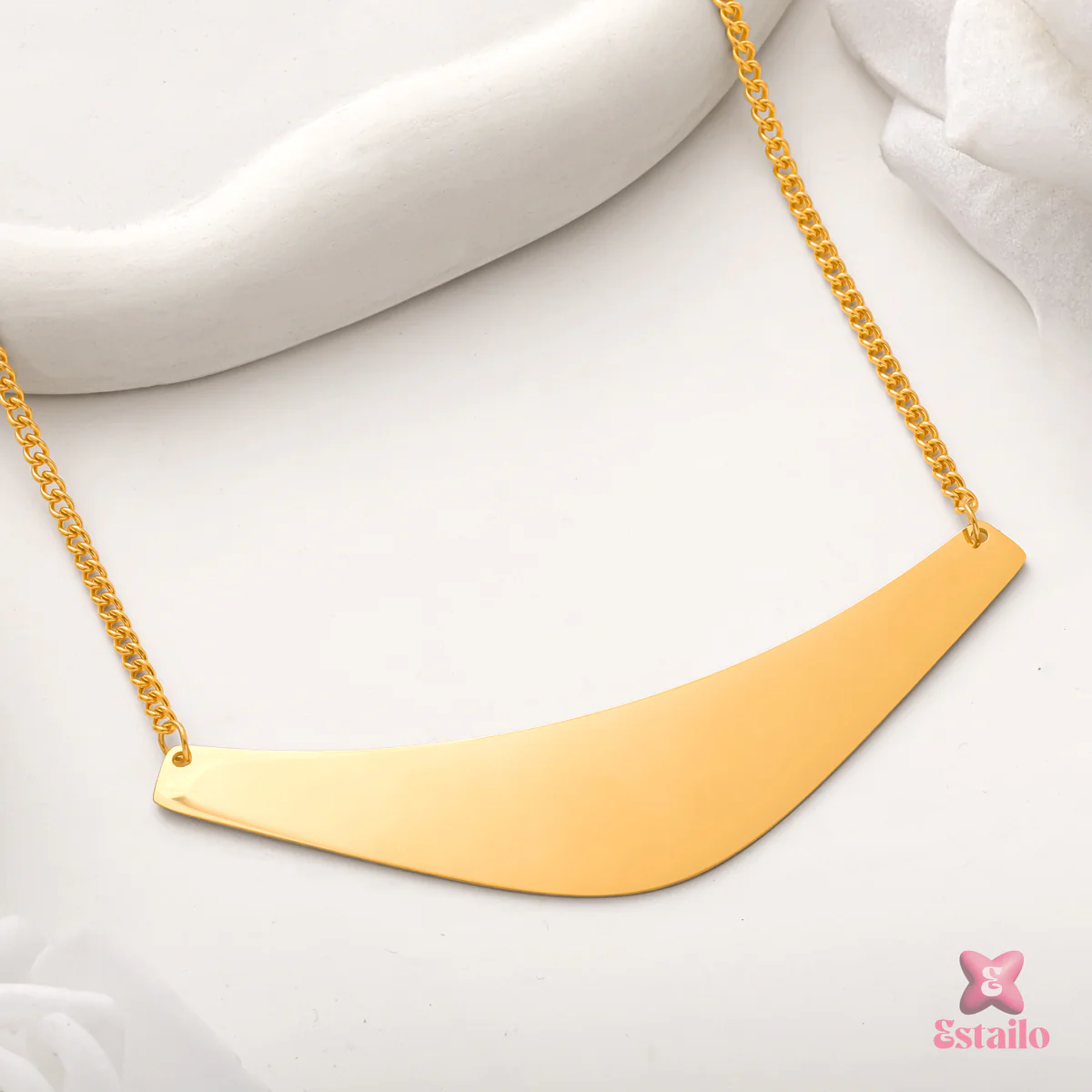 Golden Arc Necklace - Image 2