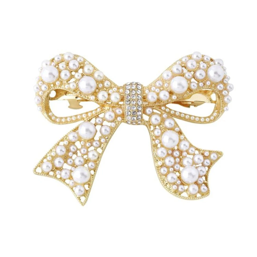 Golden Bowknot Hair Clip - Image 5