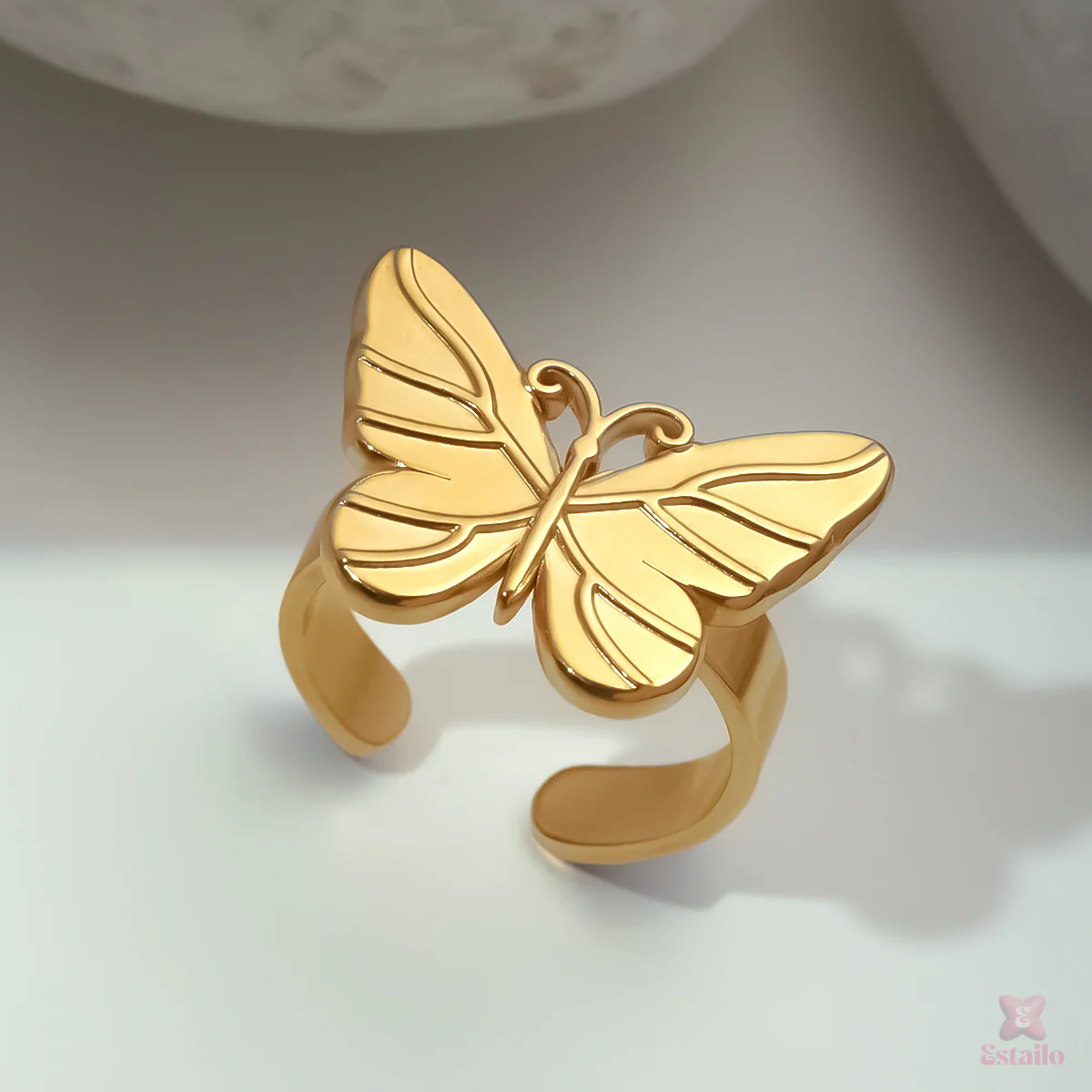 Golden Butterfly Ring