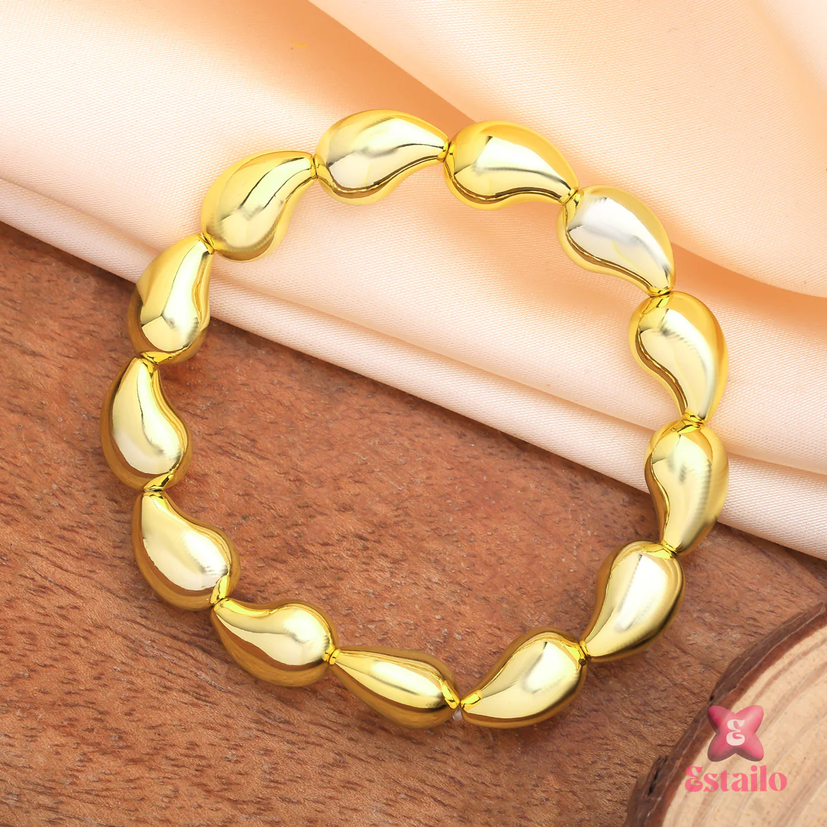 Golden Droplet Bead Bracelet - Image 2