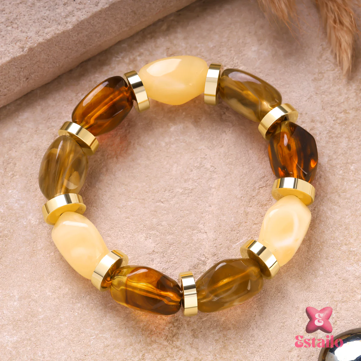Golden Dune Bead Bracelet - Image 3
