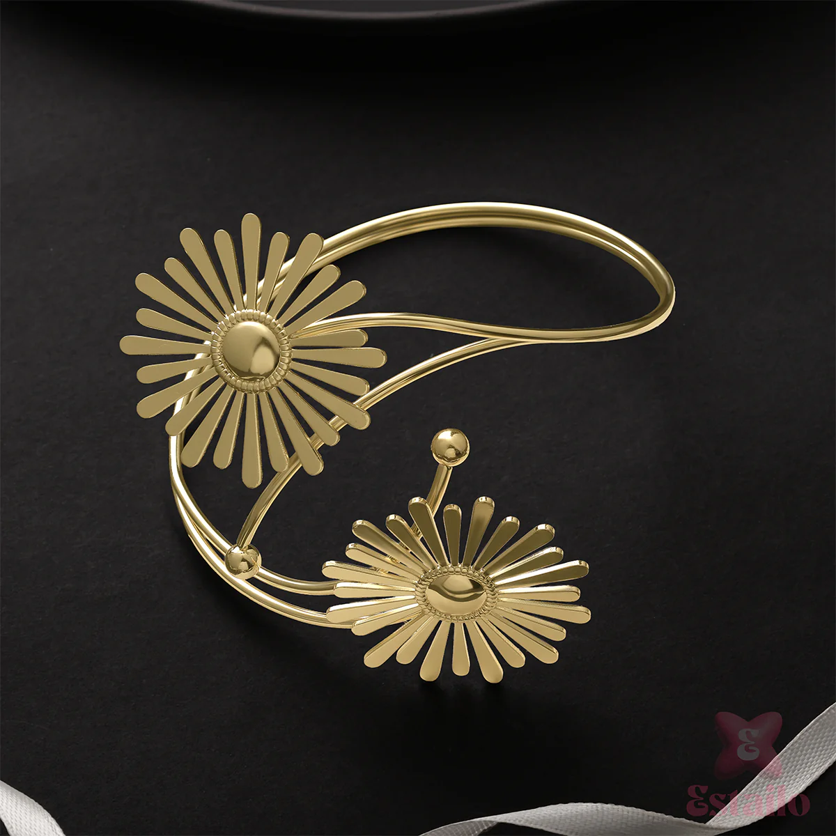 Golden Sunburst Arm Cuff - Image 2